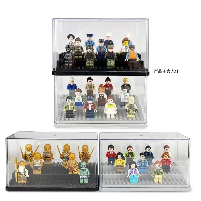 Building Block Mini - Acrylic Minifigures Display Case, Stackable and